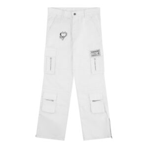 Lukamachain Chrome Cargo Pants White