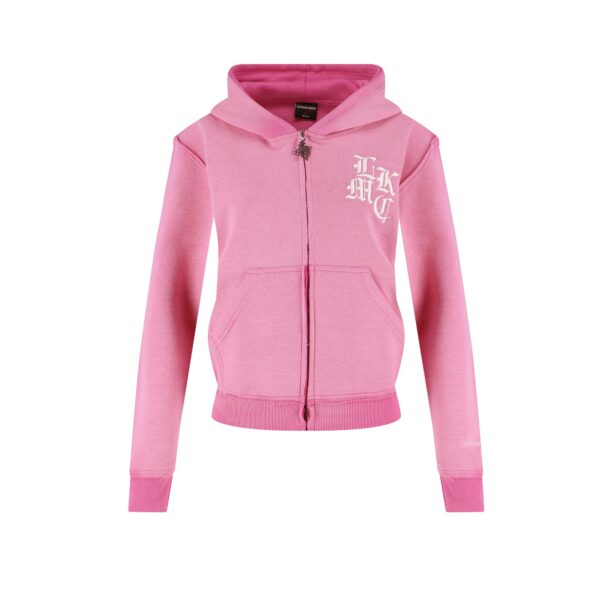 lukamachain Distressed Zip Hoodie Pink (Female version)