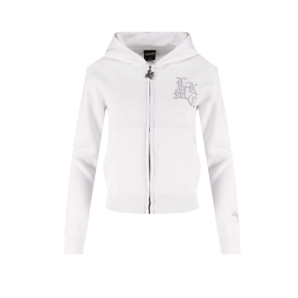 lukamachain Distressed Zip Hoodie White (Female version)