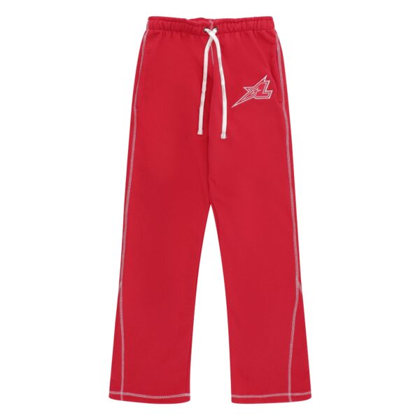 Lukamachain Star Line Red Flared Jogger